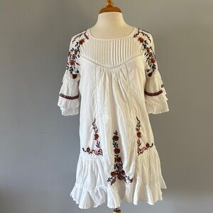 Free People Embroidered Boho Dress